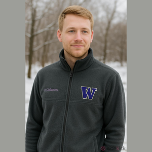 Columbia Washington Huskies NCAA Full Zip Fleece Jacket Mens Extra Large